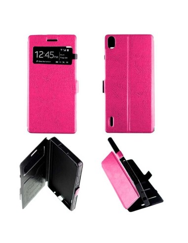 Etui folio en Simili cuir Rose