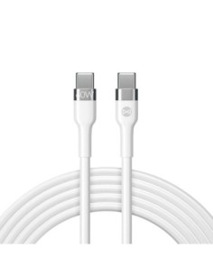 Câble Flexible USB-C vers USB-C 1m 60W - Blanc