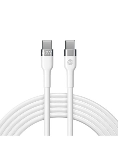 Câble Flexible USB-C vers USB-C 1m 60W - Blanc