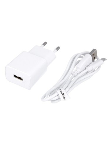 Chargeur Maxlife avec câble USB-C - Blanc