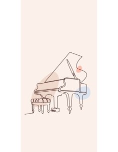 Piano line art