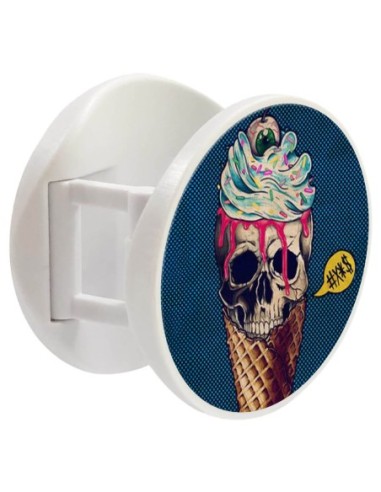 Grip imprimé pour téléphone | Design Ice cream skull blue | Poignée et support smartphone