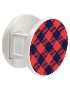 Grip imprimé pour téléphone | Design Tartan Rouge | Poignée et support smartphone