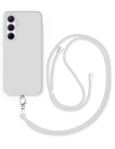 Cordon téléphone en nylon tressé 80cm réglable Blanc