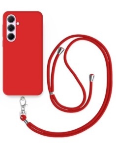 Cordon téléphone en nylon tressé 80cm réglable Rouge