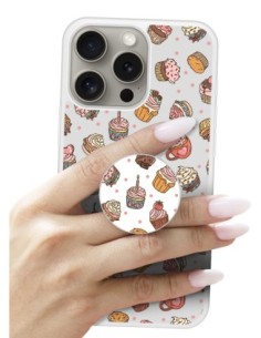 Grip imprimé pour téléphone | Design Cupcake vintage | Poignée et support smartphone