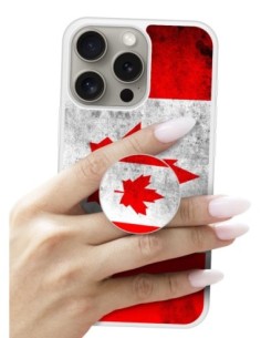 Grip imprimé pour téléphone | Design Drapeau Canada | Poignée et support smartphone