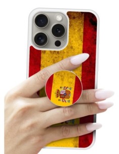 Grip imprimé pour téléphone | Design Drapeau Espagne | Poignée et support smartphone