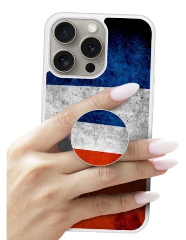 Grip imprimé pour téléphone | Design Drapeau France | Poignée et support smartphone