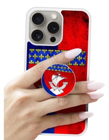 Grip imprimé pour téléphone | Design Drapeau Paris | Poignée et support smartphone