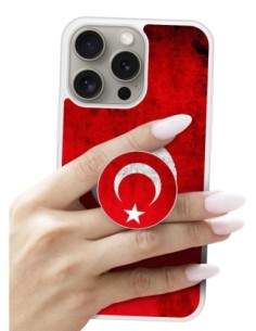 Grip imprimé pour téléphone | Design Drapeau Turquie | Poignée et support smartphone