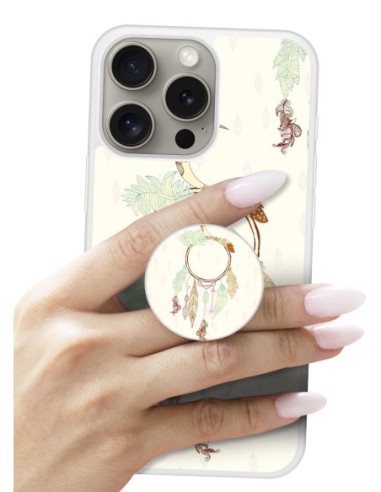 Grip imprimé pour téléphone | Design Dreamcatcher Boho | Poignée et support smartphone