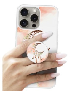 Grip imprimé pour téléphone | Design Dreamcatcher Lune | Poignée et support smartphone