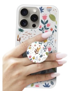 Grip imprimé pour téléphone | Design Fleurs colorées | Poignée et support smartphone