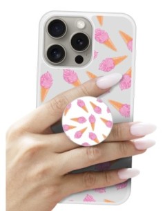 Grip imprimé pour téléphone | Design Glace Rose | Poignée et support smartphone