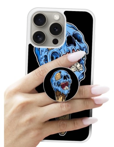 Grip imprimé pour téléphone | Design Ice cream skull | Poignée et support smartphone