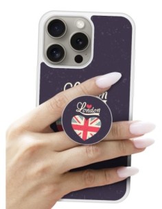 Grip imprimé pour téléphone | Design I love London | Poignée et support smartphone