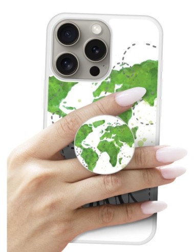 Grip imprimé pour téléphone | Design Map Travel | Poignée et support smartphone