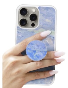 Grip imprimé pour téléphone | Design Marbre Bleu | Poignée et support smartphone