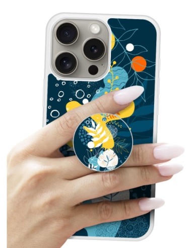 Grip imprimé pour téléphone | Design Sea flowers | Poignée et support smartphone