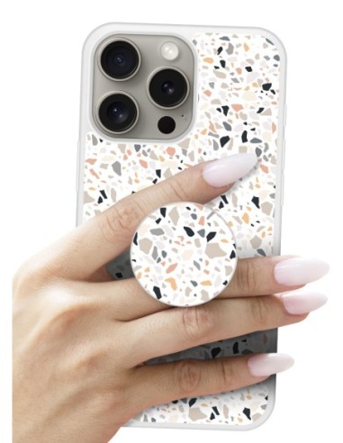 Grip imprimé pour téléphone | Design Terrazzo color | Poignée et support smartphone