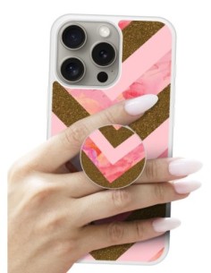 Grip imprimé pour téléphone | Design Texture paillettes | Poignée et support smartphone