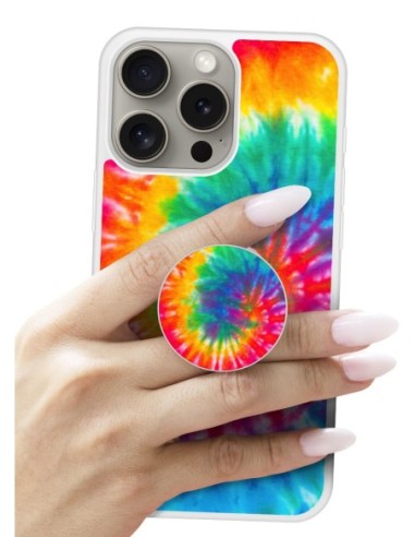 Grip imprimé pour téléphone | Design Tie Dye Spirale | Poignée et support smartphone