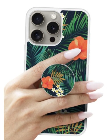 Grip imprimé pour téléphone | Design Tropical | Poignée et support smartphone