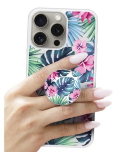 Grip imprimé pour téléphone | Design Tropical Aquarelle | Poignée et support smartphone