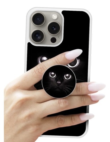 Grip imprimé pour téléphone | Design Yeux de chat | Poignée et support smartphone