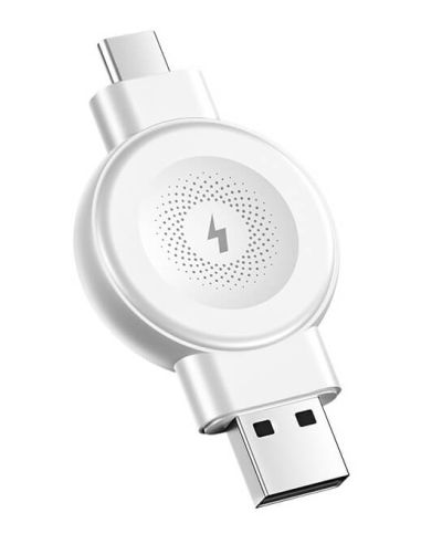 Chargeur Apple Watch 2,5W USB/USB-C - Blanc