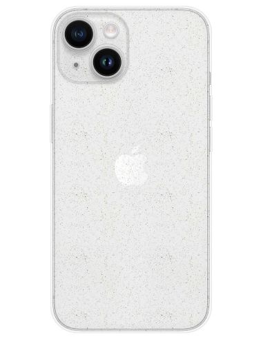 Coque silicone transparente pailletée