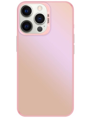 Coque So Cool effet métallisé Rose