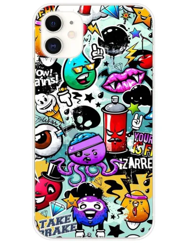 Coque en silicone imprimees pour Apple iPhone 11 Graffiti 2