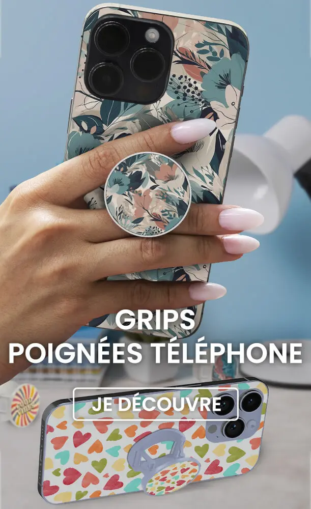 Grip téléphone imprimés