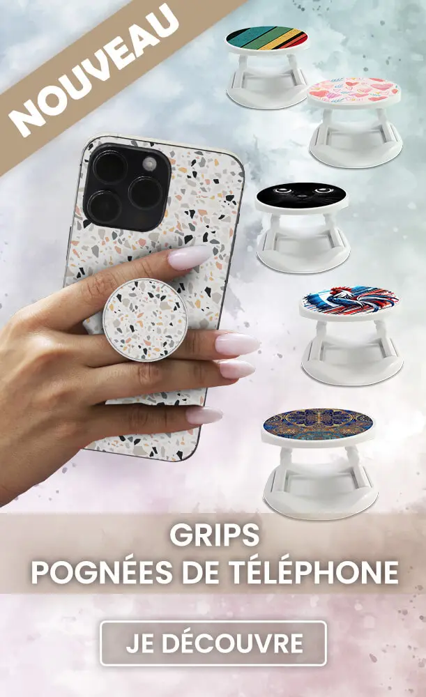 Grip téléphone imprimés